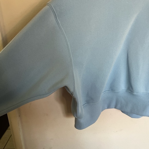 Blue Oversized Boxy Hoodie Sweatshirt - Picture 4 of 4